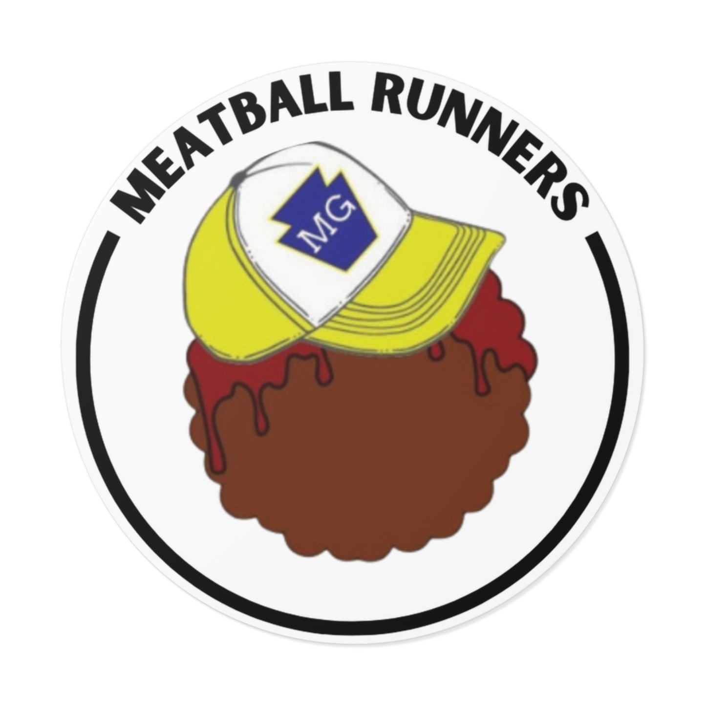 Meatball Runners Vinyl Stickers - Fun & Quirky Decal for Food Lovers